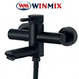 Змішувач для ванни короткий нос Winmix Sus Black EURO (Chr-009) SUS304 з нержавіючої сталі, Польща