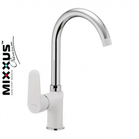 Змішувач для кухні Вухо на гайці Mixxus Colorado White (Chr-014)