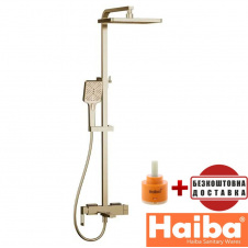 Душова колона із змішувачем Haiba KANT BRUSHED GOLD (Chr-009-J)
