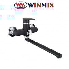 Змішувач для ванни довгий ніс, Winmix ELVIS EURO BLACK (Chr-006), Польща
