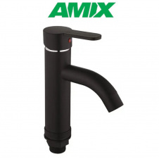 Змішувач для умивальника з термопластику AMIX Raul-001-B Black (без підводки), Чорний