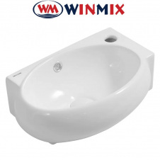Раковина (умивальник) накладна Winmix Premium DIVERSE-1201-L (правий) 400*215*140mm (біла)