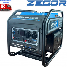 Генератор бензиновий інверторний Zegor DIN-OPEN6000 5,5-6,0 кВт, ручний стартер