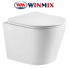 Унітаз підвісний Winmix BEVEL 0302-R 520*360*365mm, система змиву RIMLESS