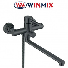 Змішувач для ванни довгий ніс Winmix Sus GRAPHITE EURO (Chr-006), Польща (нержавіюча сталь)