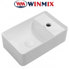 Раковина (умивальник) навісна Winmix Premium QUADRO -1201-L 430*265*135mm (біла)