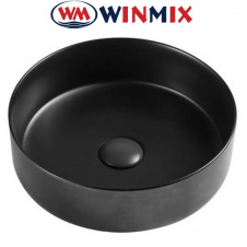 Раковина (умивальник) накладна Winmix Premium TOPPER -0101 Black 355*355*120mm (чорна)