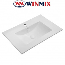 Раковина (умивальник) меблева Winmix Premium CUBIC-1502 710*460*170mm з отвором під змішувач та переливом (біла)