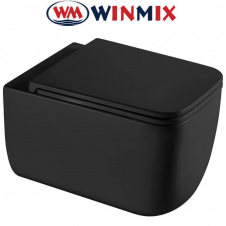 Унітаз підвісний Winmix Premium DIVERSE 0301-T1 BLACK 530*365*373mm, система змиву TORNADO 1.0