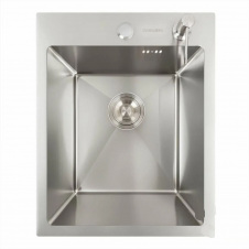 Кухонна мийка Platinex Handmade 40*50 PVD (з диспенсором), Нержавіюча сталь