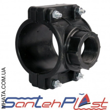 Santehplast Хомут чорний з внутрішнім різьбленням 25*3/4"