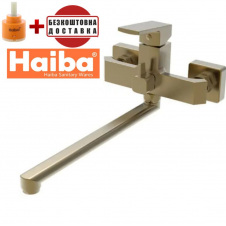 Змішувач для ванни HAIBA Gaudi EURO BRUSHED GOLD (Chr-006)