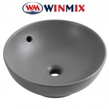 Раковина (умивальник) накладна Winmix Premium TOPPER-0201 GRAY 410*410*165mm (сірий)