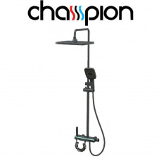 Душова колона із змішувачем Champion PBL-009-J GRAPHITE 4 режими из алюминия, Графіт