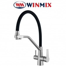 Змішувач для кухні Вухо під осмос рефлекторний Winmix FUL REFLECTOR BLACK (Chr-021) SUS304 з нержавіючої сталі, Польща