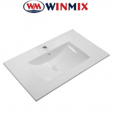 Раковина (умивальник) меблева Winmix Premium CUBIC-1503 810*460*170mm з отвором під змішувач та переливом (біла)