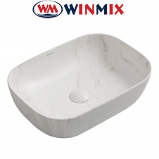 Раковина (умивальник) накладна Winmix Premium DIVERSE-0112 MARBLE 455*325*135mm (мармур)