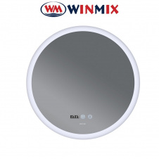 Дзеркало для ванної кімнати Winmix PLAIN MC10-80 (з LED-підсвічуванням, годинник, антизапотівання)