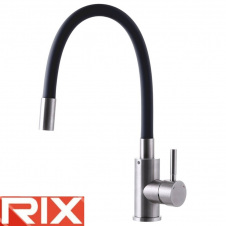 Змішувач для кухні рефлекторний чорний гусак Rix SUS (Chr-011) REFLECTOR BLACK, SUS304 з нержавіючої сталі