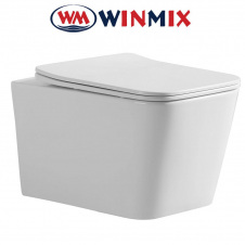 Унітаз підвісний Winmix QUADRO 0304-R 520*360*365mm, система змиву RIMLESS