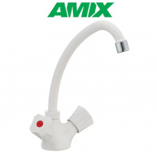 Змішувачі для кухні з термопластику AMIX Omega-271 White (без підводки), Білий