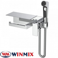 Змішувач для гігієнічного душу Winmix Premium MARK (Chr-069) з утримувачем для туалетного паперу, Польща