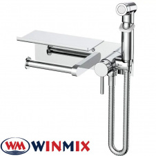 Змішувач для гігієнічного душу Winmix Premium Hans (Chr-069) з утримувачем для туалетного паперу, Польща