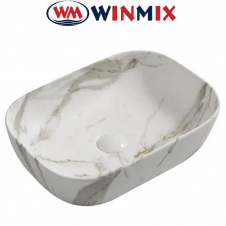 Раковина (умивальник) накладна Winmix Premium DIVERSE-0114 MARBLE 455*325*135mm (мармур)