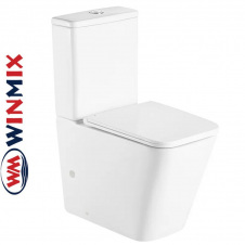 Унітаз-компакт Winmix PREMIUM QUADRO 0401-R 610*365*825mm, система змиву RIMLESS