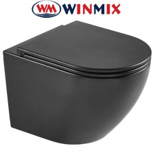 Унітаз підвісний Winmix Premium ELLIPSE 0303-T3 BLACK 520*365*360mm, система змиву TORNADO 3.0