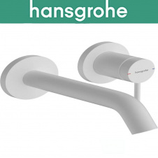 Змішувач Hansgrohe (art 73350700) для раковини одноважільний, настінний прихованого монтажу з виливом, Tecturis S, Білий
