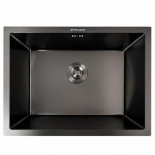 Кухонна мийка Platinex Handmade 58*43 PVD, Чорний