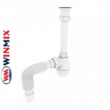 Сифон для умивальника SU-03-B 1 1/2"(40) без випуску, Winmix Польща