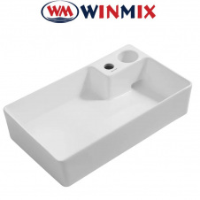 Раковина (умивальник) накладна з донним клапаном Winmix Premium STYLE -0202 600*350*140mm (біла)