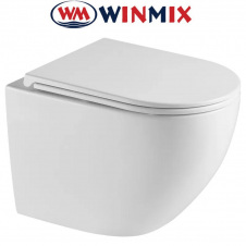 Унітаз підвісний Winmix PREMIUM ELLIPSE 0303-R 520*365*360mm, система змиву RIMLESS