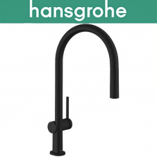 Змішувач Hansgrohe (art 72802670) для кухні з витяжним виливом Talis M54 210, 1jet, чорний мат