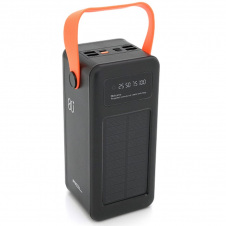 Повербанк Powerbank ACL PW-53 80000mAh, 4xUSB, Solar, ліхтар, 1,4 кг, Black, Box, Чорний (З сонячною батареєю)