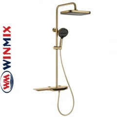 Душова колона з термостатичним змішувачем (3 режими) Winmix Premium SPACE 009-J BRUSHED GOLD, Польща Киев