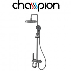 Душова колона із змішувачем Champion PBD-009-J GRAPHITE 4 режими из алюминия, Графіт Киев