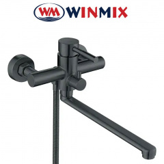 Змішувач для ванни довгий ніс Winmix Sus GRAPHITE EURO (Chr-006), Польща (нержавіюча сталь) Рівне