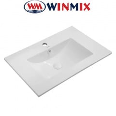 Раковина (умивальник) меблева Winmix Premium CUBIC-1502 710*460*170mm з отвором під змішувач та переливом (біла) Сумы