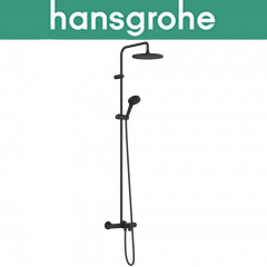 Душова система з термостатом Hansgrohe (art 26899670) Vernis Blend Showerpipe 240 1jet, Чорний мат Киев