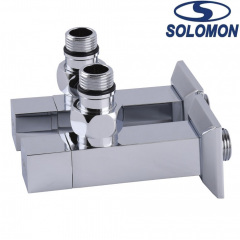 Набір кутовий кран напівоборотний з американкою Solomon LUX 1/2″ CUBE CHROM 8888 2 шт, Польща (під замовлення) Хмельницкий