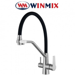 Змішувач для кухні Вухо під осмос рефлекторний Winmix FUL REFLECTOR BLACK (Chr-021) SUS304 з нержавіючої сталі, Польща Дніпро