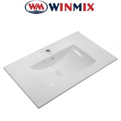 Раковина (умивальник) меблева Winmix Premium CUBIC-1503 810*460*170mm з отвором під змішувач та переливом (біла) Киев