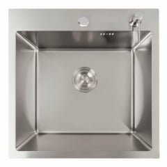Кухонна мийка Platinex Handmade 50*50 (з диспенсером), Нержавіюча сталь Киев
