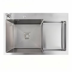 Кухонна мийка Platinex Handmade CM 78*50C L, PVD (з поглибленою полицею та диспенсером), Нержавіюча сталь Киев