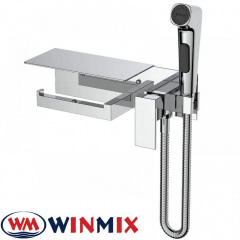 Змішувач для гігієнічного душу Winmix Premium MARK (Chr-069) з утримувачем для туалетного паперу, Польща Новая Прага