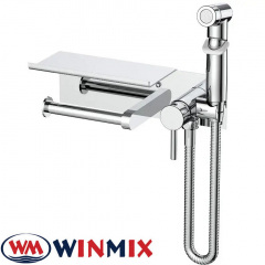 Змішувач для гігієнічного душу Winmix Premium Hans (Chr-069) з утримувачем для туалетного паперу, Польща Киев