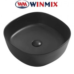 Раковина (умивальник) накладна Winmix Premium DIVERSE-0106 Black 440*440*140mm (чорна) Ирпень